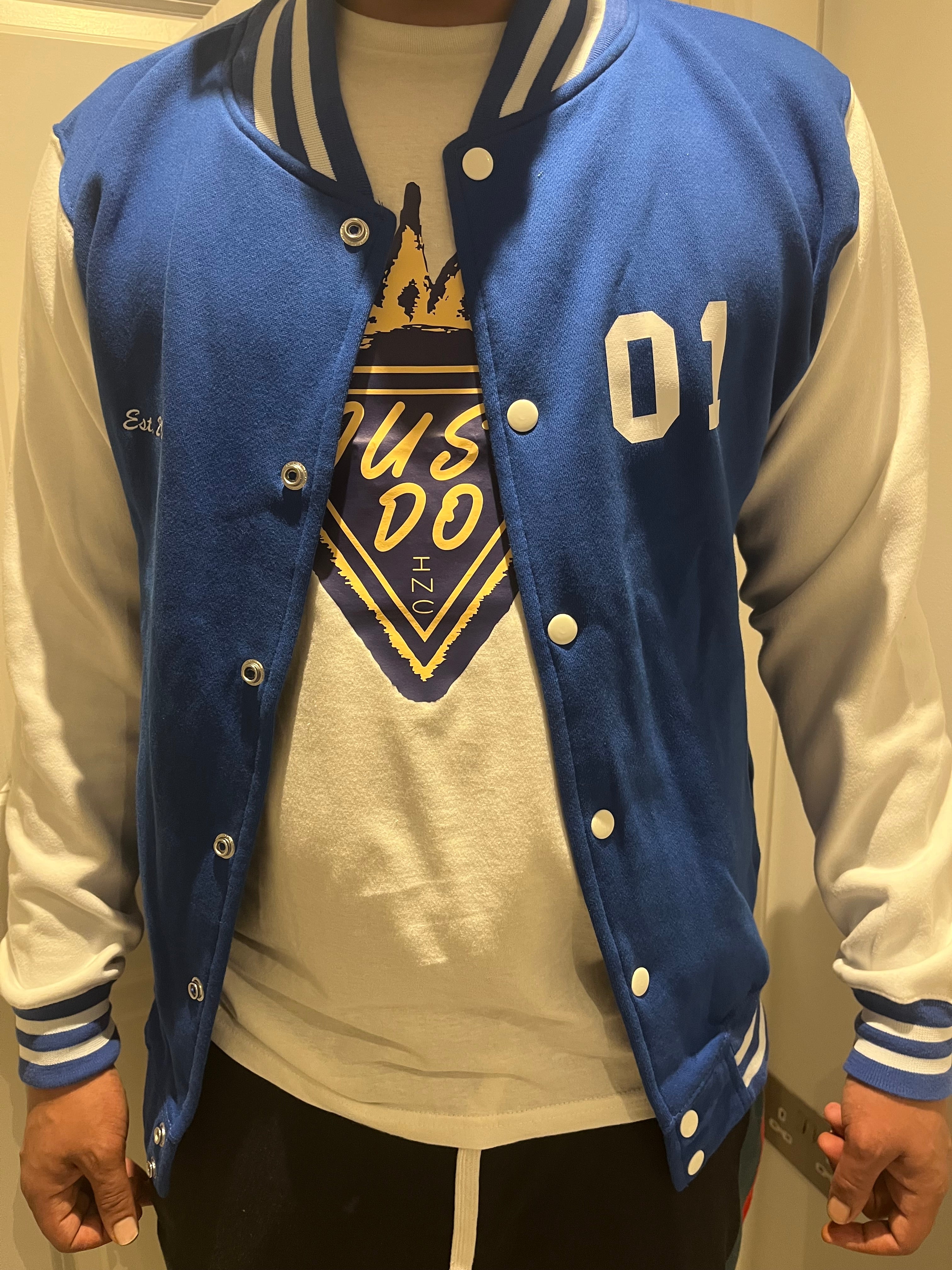 Just Do Inc Premium Varsity Jacket V1 Blue