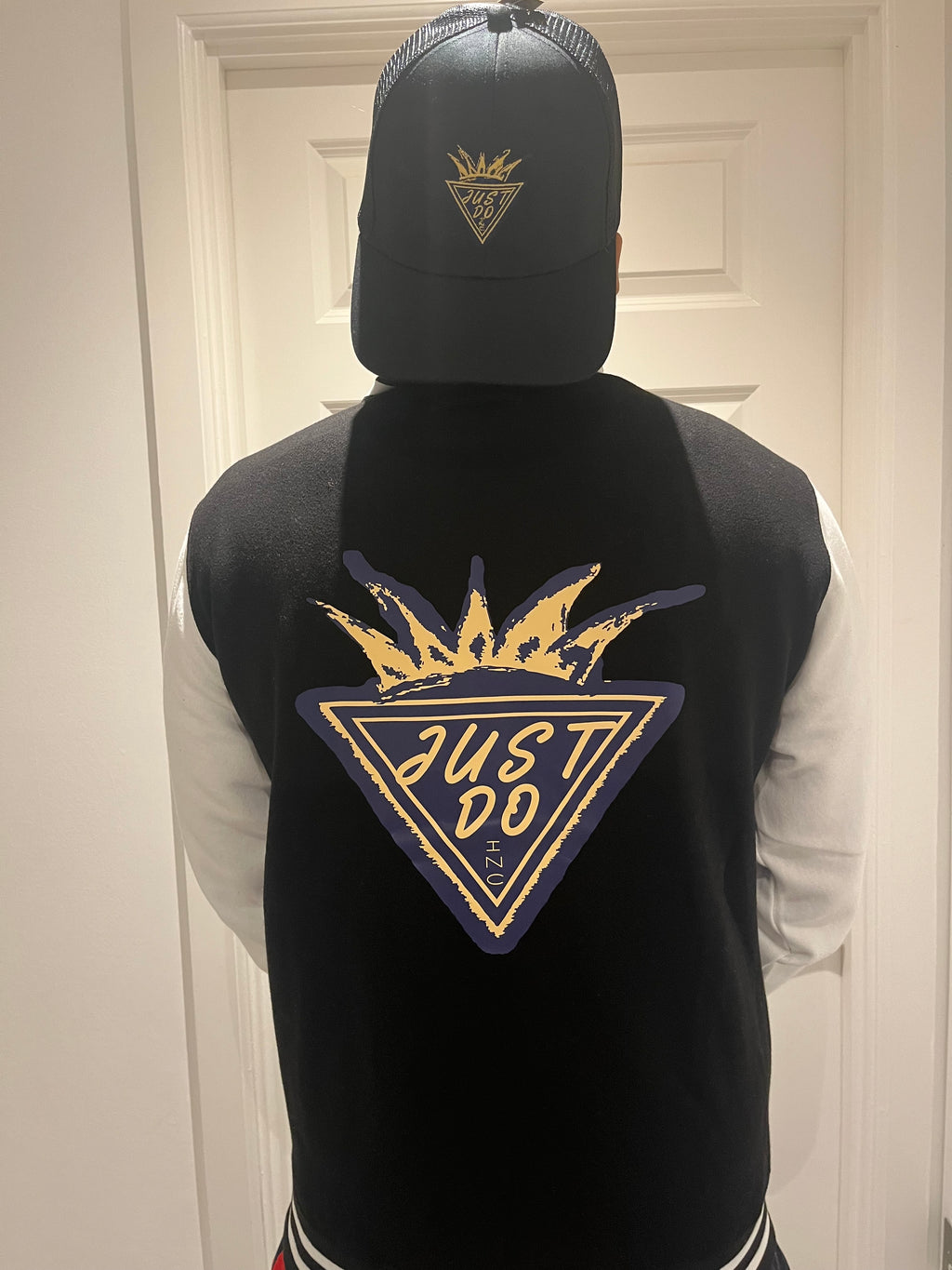 Just Do Inc Premium Varsity Jacket V1 Black